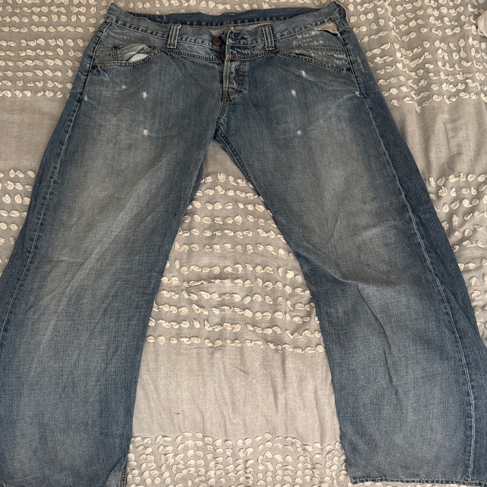 Replay Men's Relaxed Fit Gray Jeans